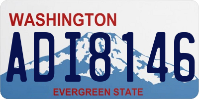 WA license plate ADI8146