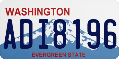 WA license plate ADI8196