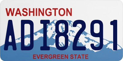 WA license plate ADI8291
