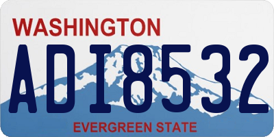 WA license plate ADI8532