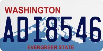 WA license plate ADI8546