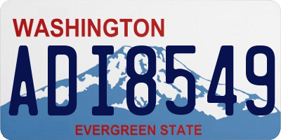 WA license plate ADI8549