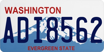 WA license plate ADI8562
