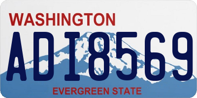WA license plate ADI8569