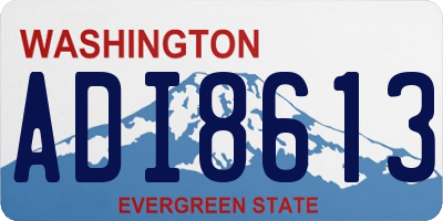 WA license plate ADI8613