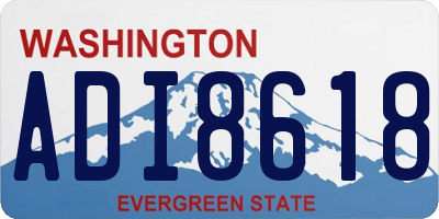 WA license plate ADI8618