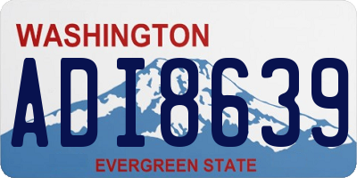 WA license plate ADI8639