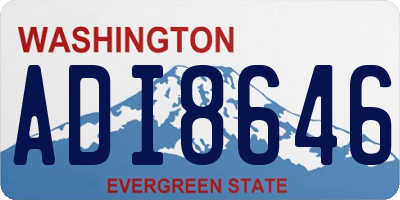 WA license plate ADI8646