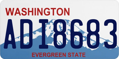 WA license plate ADI8683