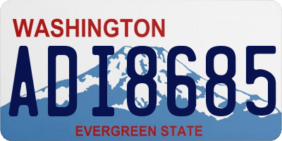 WA license plate ADI8685