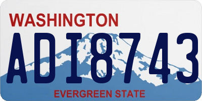 WA license plate ADI8743