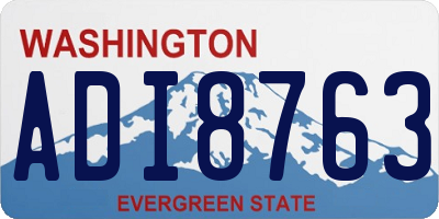 WA license plate ADI8763