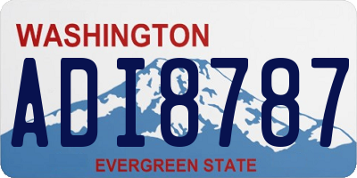 WA license plate ADI8787