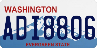 WA license plate ADI8806