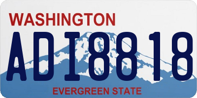 WA license plate ADI8818