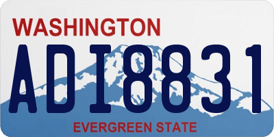 WA license plate ADI8831