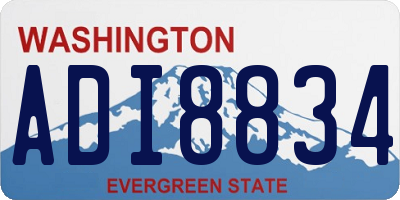 WA license plate ADI8834