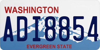 WA license plate ADI8854