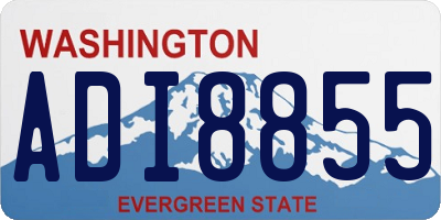 WA license plate ADI8855
