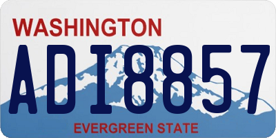 WA license plate ADI8857