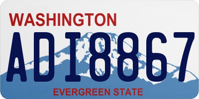 WA license plate ADI8867