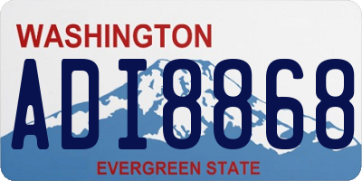 WA license plate ADI8868