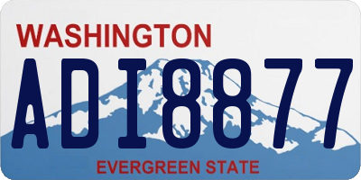 WA license plate ADI8877