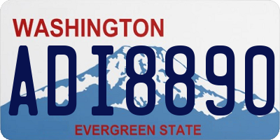 WA license plate ADI8890