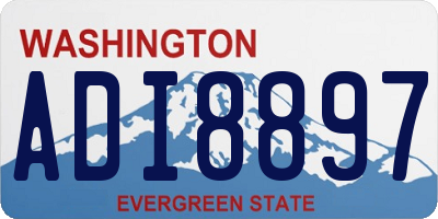 WA license plate ADI8897