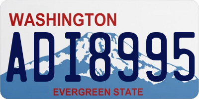 WA license plate ADI8995