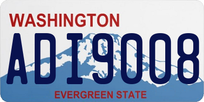 WA license plate ADI9008