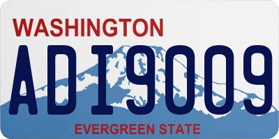 WA license plate ADI9009