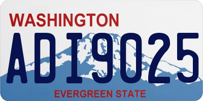 WA license plate ADI9025