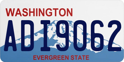 WA license plate ADI9062