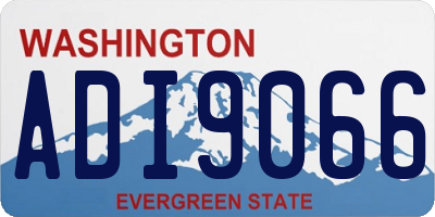 WA license plate ADI9066