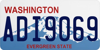 WA license plate ADI9069