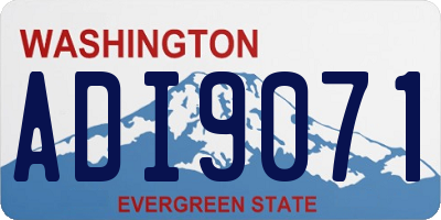 WA license plate ADI9071