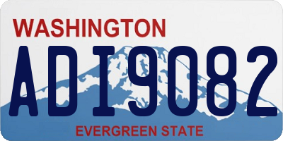 WA license plate ADI9082