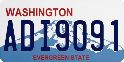 WA license plate ADI9091