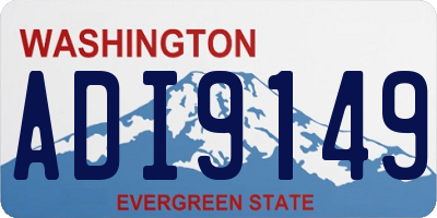 WA license plate ADI9149