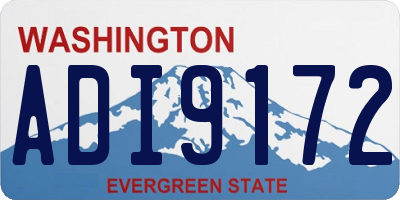 WA license plate ADI9172