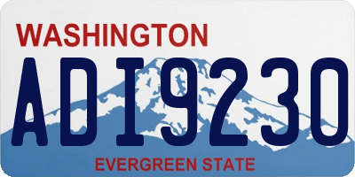 WA license plate ADI9230