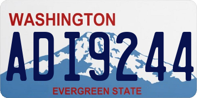 WA license plate ADI9244