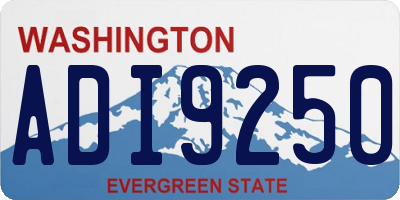 WA license plate ADI9250