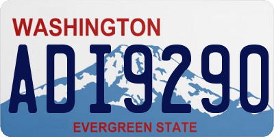 WA license plate ADI9290