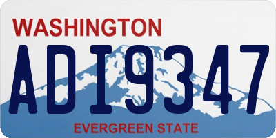 WA license plate ADI9347