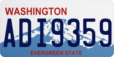 WA license plate ADI9359