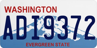 WA license plate ADI9372