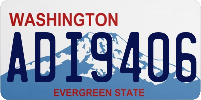 WA license plate ADI9406