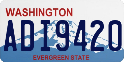 WA license plate ADI9420